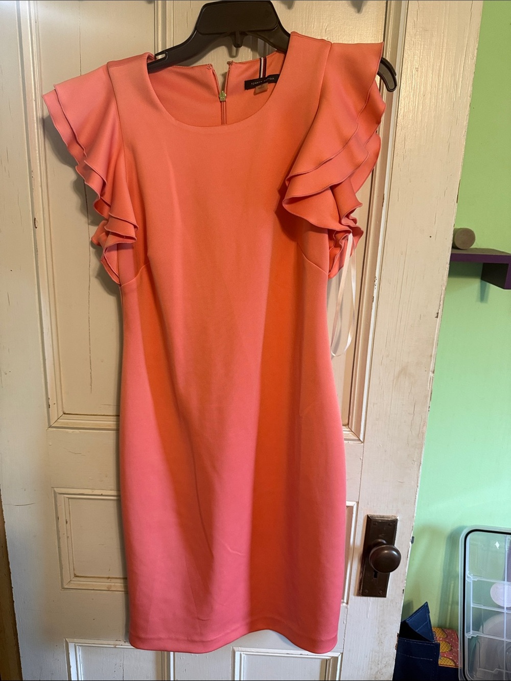 Tommy Hilfiger Coral Ruffle-Sleeve Mini Dress